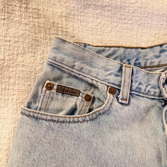 Vintage Calvin Klein Denim Shorts Sz 4 - Picture 2 of 7